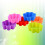 12Stk Silikon Muffinförmchen Blumenform Wiederverwendbar Backform Bunt 9