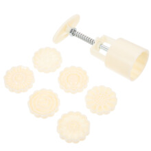 4Sets Mondkuchenmold Mit Blumenmuster Für Selbstgemachte Leckereien