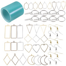 275Stk Metall Geometrische Bezel Charms Leicht Robust Für Schmuck DIY