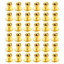 150Stk Rund Kunststoffknöpfe, Gold, Für Kochmäntel Und