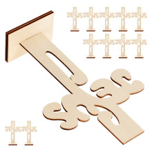 24Stk Holzschmuck Beige DIY Graffiti Zubehör