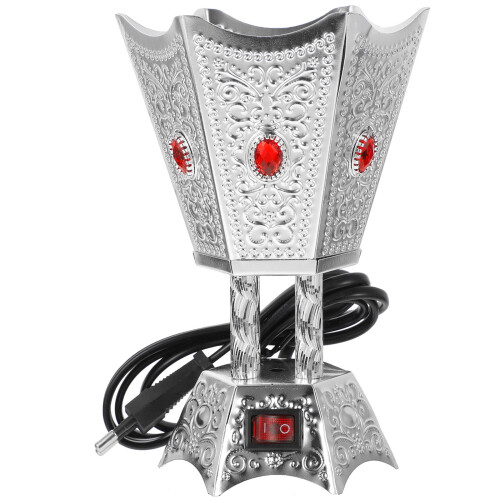 5Stk Kompakter Elektrischer Räucherstäbchenhalter Retro Silber 1