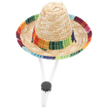 2Stk Sombrero Hundehut Stroh Verstellbar Bunt Für Kostüm Und Feier