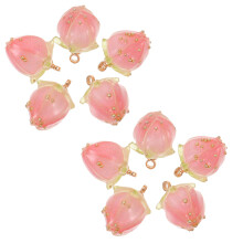 20Stk Leichte Resin Schmuckanhänger Rosa Für DIY Armband Und Halskette