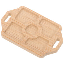 2Stk Tablett Holz Khaki Für Puppenhaus Deko Und Szenenlayout