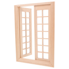 2Stk 1:12 Mini Holztür Mit 28 Paneelen Für DIY Puppenhaus Mehrfarbig