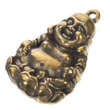 2Stk Maitreya Buddha Anhänger Messing DIY Schlüsselanhänger