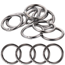 50Stk Runde Schwarze Metall Schlüsselringe Für DIY Schlüsselanhänger