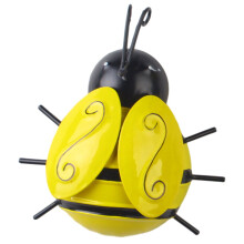 4Stk Eisen Bienen Wandornament Bunt Für Garten, Und Wohnzimmer