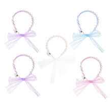 25Stk Leuchtende Perlen Haarreif Damen Festival Neon Haarband Zubehör