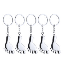 15Stk Fuß Anhänger Schlüsselanhänger Zinklegierung Silber Stylish