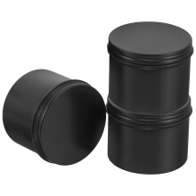 15Stk Aluminium Aufbewahrungsdosen Schwarz Vielseitig