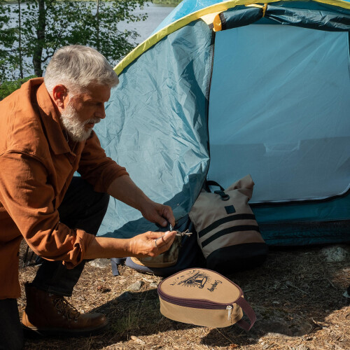 5Stk Campingbesteck- Aus Oxford , , Khaki, 2