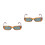 2 Gafas Sol Cuadradas Unisex Material Para Estilo Y Viaje 2