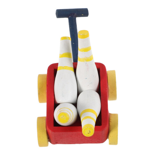 5Ud Mini Bolos Madera Multicolor Para De Y Juguete Infantil 2
