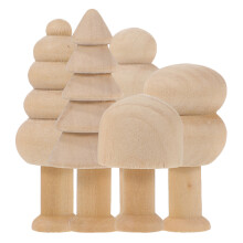 15Ud De Muñecos Y Árboles De Madera Para Decoración DIY