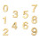 20Ud Números Metálicos Para Casa , Elegante Dorado 6