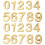20Ud Números Metálicos Para Casa , Elegante Dorado 11