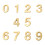 20Ud Números Metálicos Para Casa , Elegante Dorado 5