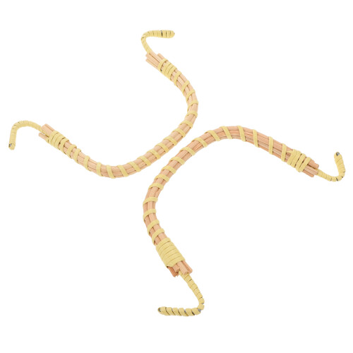 10Ud Asa Desmontable Bambú Para Tetera, Accesorio Beige