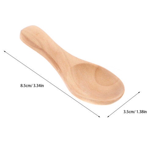 6Ud Cucharas Mini Madera Chocolate Para Especias Y Té 1