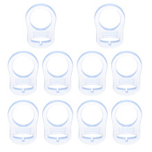 10Stk Baby Schnullerclip Silikon Halter Transparent