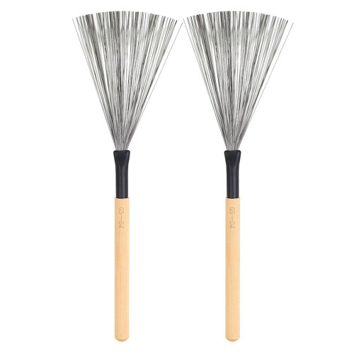 8Stk Drahtbesen Drum Stick Brushes Mit Ergonomischem Holzgriff