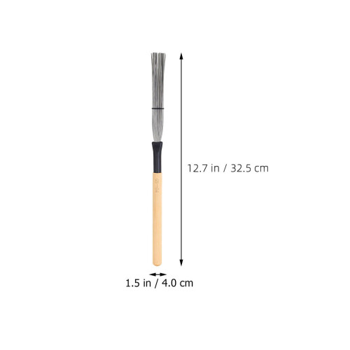 8Stk Drahtbesen Drum Stick Brushes Mit Ergonomischem Holzgriff 2