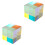 2Stk Optisches Glasquader Rgb Prisma Cube Für Schreibtisch 3