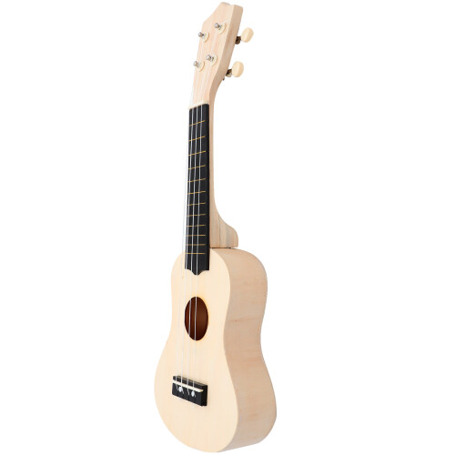 3 Creativo Ukulele Infantil En Madera Beige Para Pintar 1