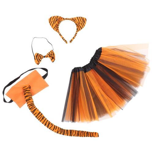 2Jgo Complementos Tiger Cosplay Orejas Falda Fiesta Niñas 2