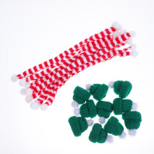30 Mini Sombrero Y Bufanda Para Decoración Navideña DIY