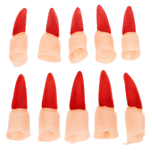 30Ud Dedos Falsos Halloween Rojo Reutilizables Para Terror