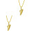 2Stk Schicke Kette Hochwertigem Material Golden 3