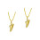 2Stk Schicke Kette Hochwertigem Material Golden 4