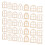 100Ud Kit Puertas Miniaturas De Madera Beige Para Casa De Hadas DIY 2