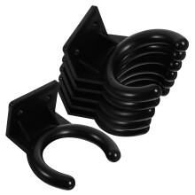 2Jgo Soporte Compacto Negro Para Micrófono Con Gancho De Pared