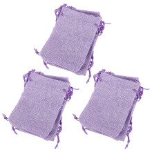 30Ud Bolsas De Lino Moradas Con Cordón Para Y Joyería
