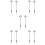 10Ud Mini Farolas Negras Para Decoración De Mesas De Arena 10