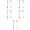 10Ud Mini Farolas Negras Para Decoración De Mesas De Arena 9