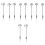 10Ud Mini Farolas Negras Para Decoración De Mesas De Arena 6