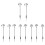 10Ud Mini Farolas Negras Para Decoración De Mesas De Arena 7