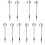 10Ud Mini Farolas Negras Para Decoración De Mesas De Arena 4