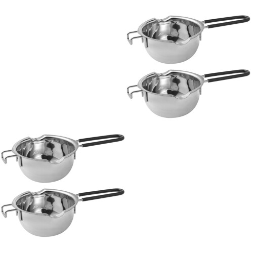 4Ud Olla Multiuso Derrite Chocolate Y Queso Plata Acero Inoxidable 2
