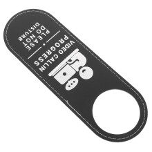 2Ud Colgante Puerta Cuero Negro No Molestar Para Casa Y Hotel