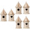 6Ud Prácticos De Madera Para Pájaros Y Adorno 6