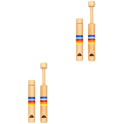 4Ud Instrumentos Musicales Silbatos Madera Multicolor Para Niños 2