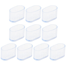 70Stk Ovaler Fußschutz Transparent PVC Möbel Stuhlbeinschutz