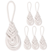 12Stk Handgefertigte Weiße Napkin Rings Aus Baumwollseil Für Hochzeit