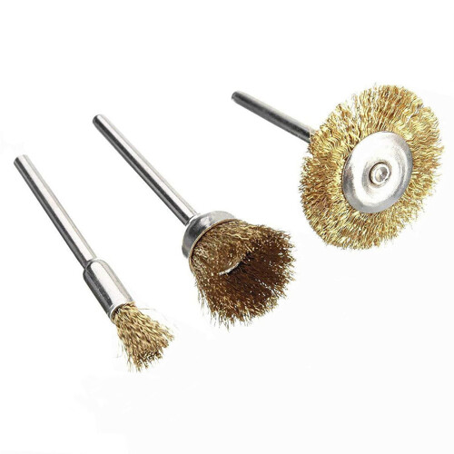 36 Pcs/set Brass Coated Wire Brushes for Drill Paint Stripper 2
